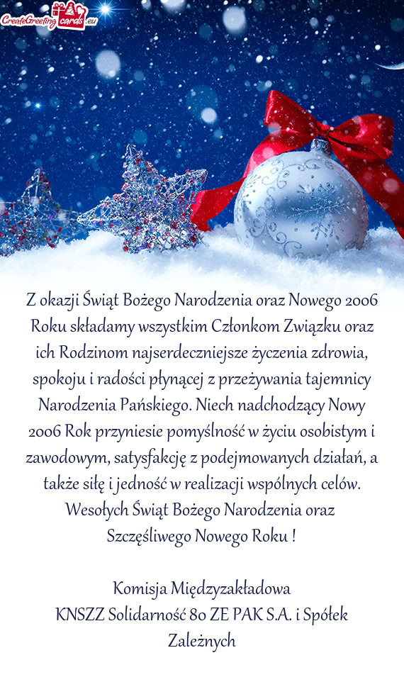 Bistym i zawodowym, satysfakcję z podejmowanych działań, a także siłę i jedność w realizacji