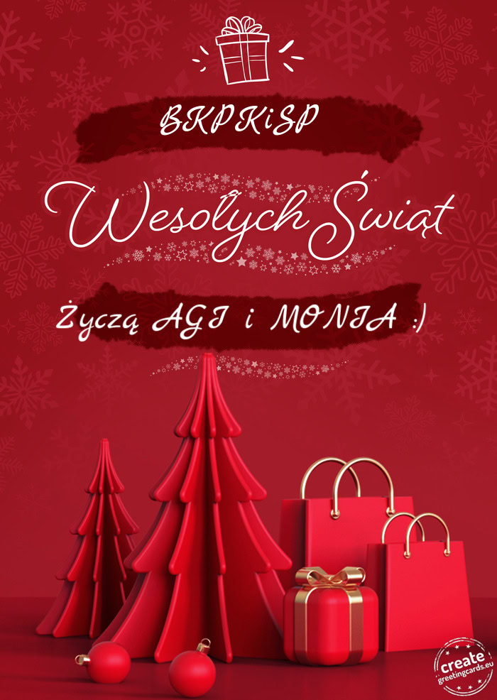 BKPKiSP Wesołych Świąt Życzą AGI i MONIA :)