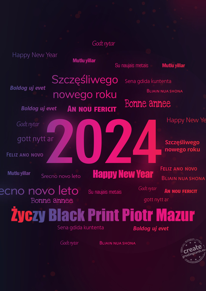 Black Print Piotr Mazur