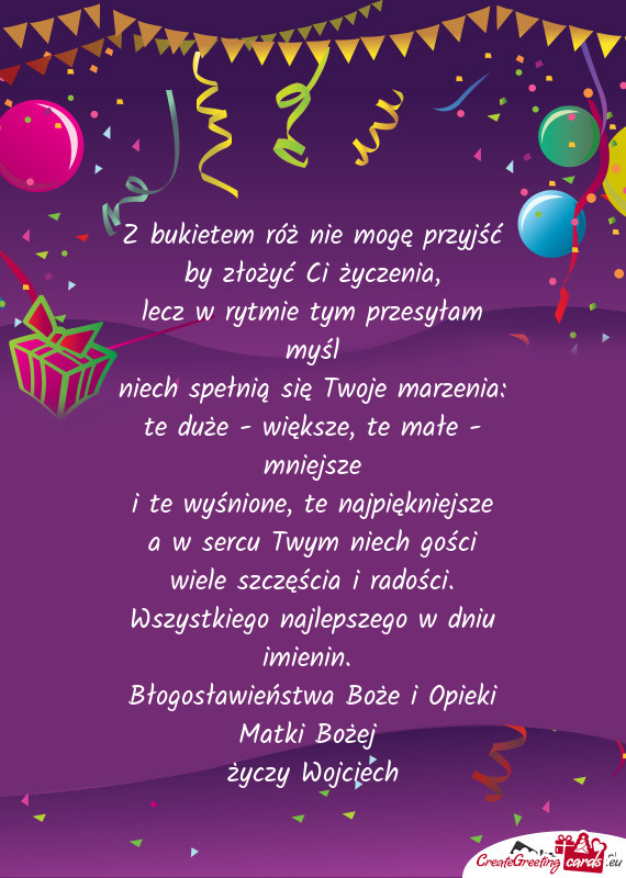 Błogosławieństwa Boże i Opieki Matki Bożej