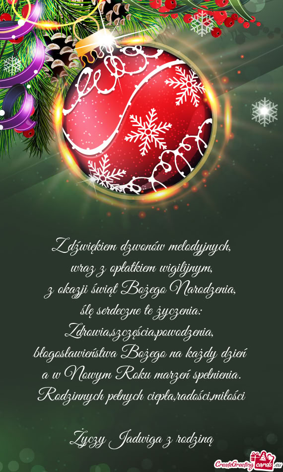 Błogosławieństwa Bożego na każdy dzień a w Nowym Roku marzeń spełnienia