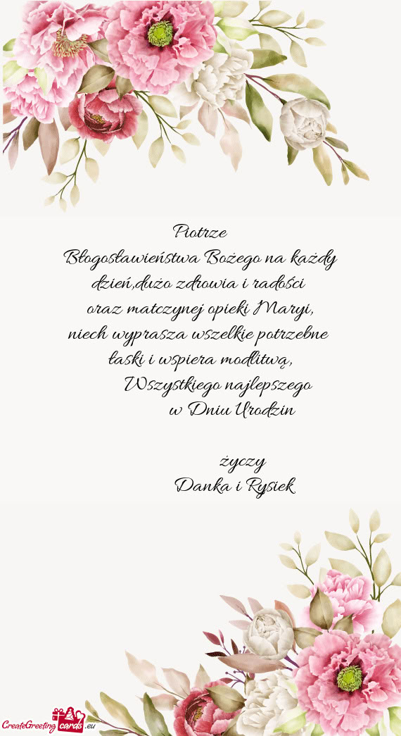 Błogosławieństwa Bożego na każdy