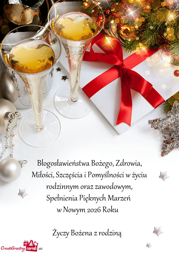 Błogosławieństwa Bożego, Zdrowia, Miłości, Szczęścia i Pomyślności w życiu rodzinnym oraz