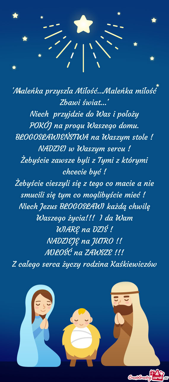 BŁOGOSŁAWIEŃSTWA na Waszym stole