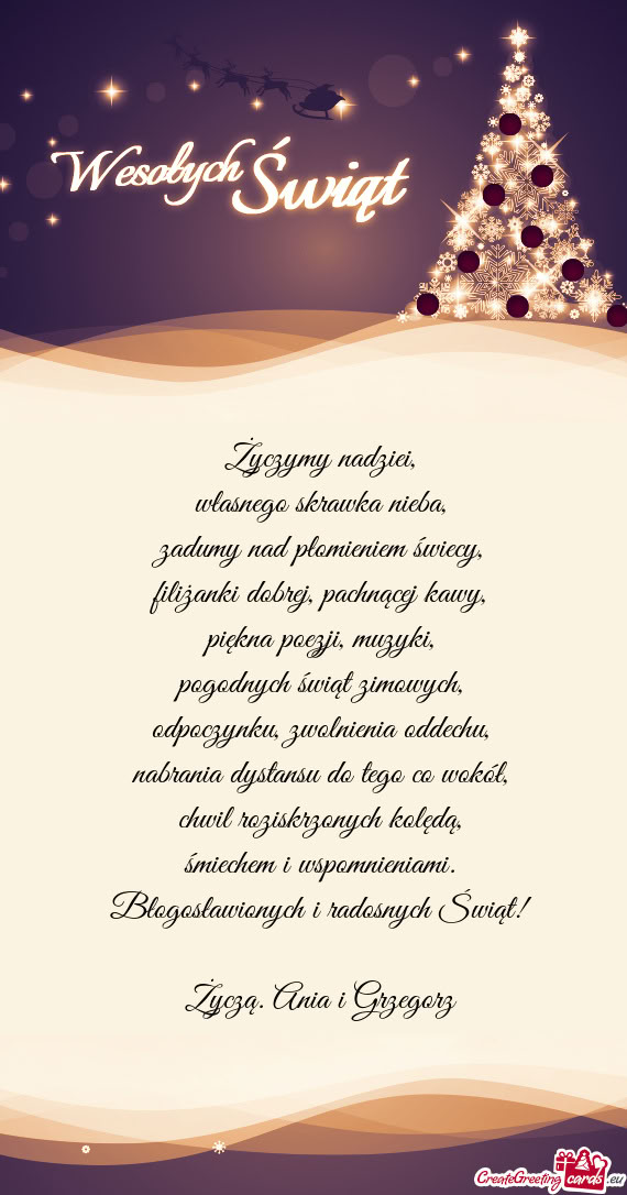 Błogosławionych i radosnych Świąt