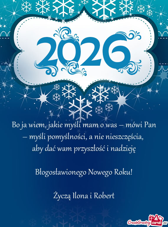 Bo ja wiem, jakie myśli mam o was – mówi Pan – myśli pomyślności, a nie nieszczęścia