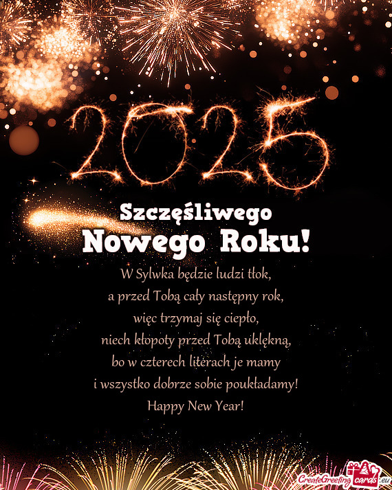 Bo w czterech literach je mamy i wszystko dobrze sobie poukładamy! Happy New Year