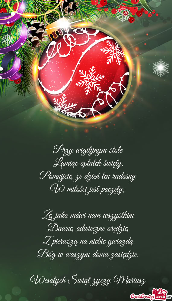 Bóg w waszym domu zasiędzie