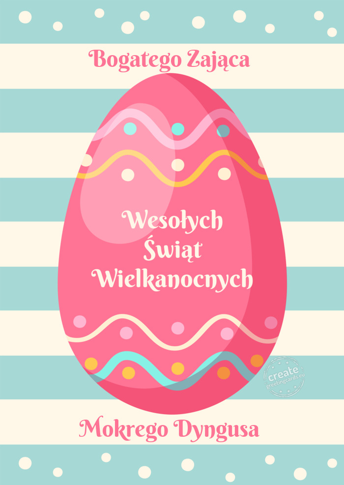 Bogatego Zająca Wesołych Świąt Wielkanocnych Mokrego Dyngusa