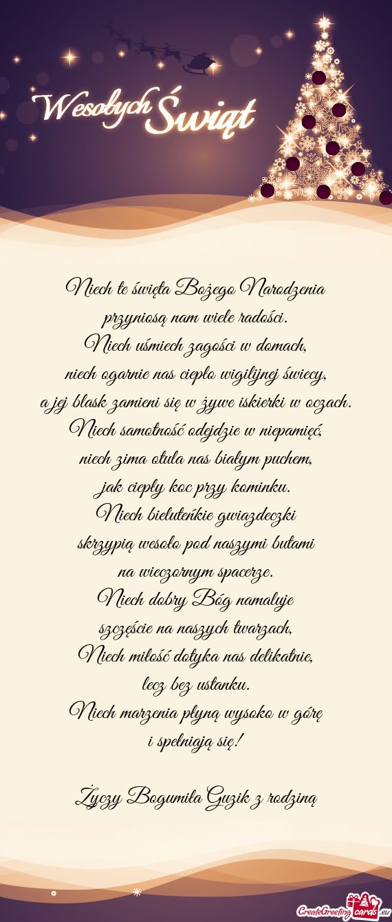 Bogumiła Guzik z rodziną