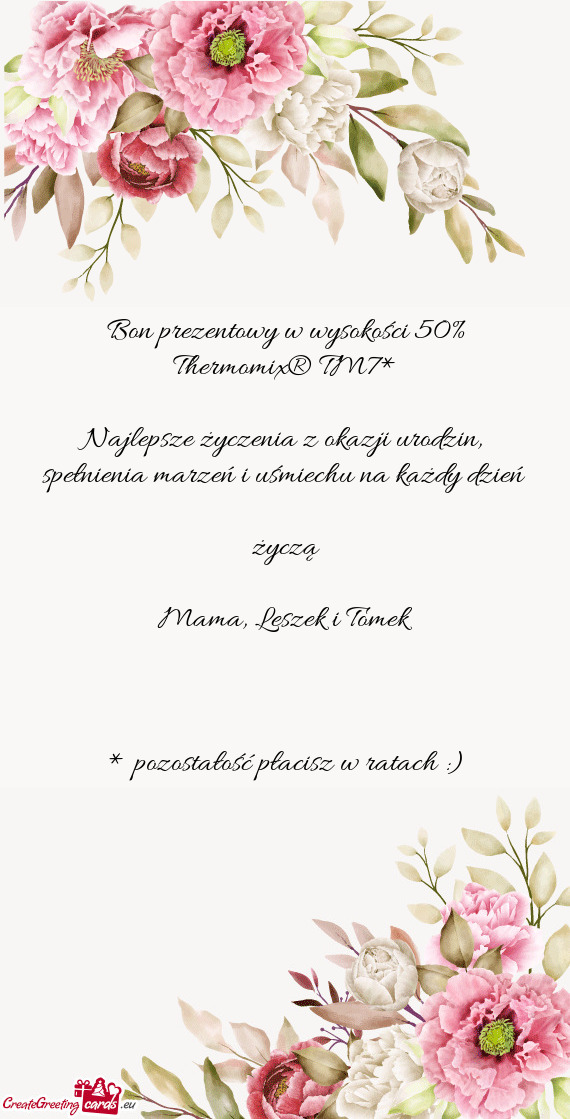 Bon prezentowy w wysokości 50% Thermomix® TM7