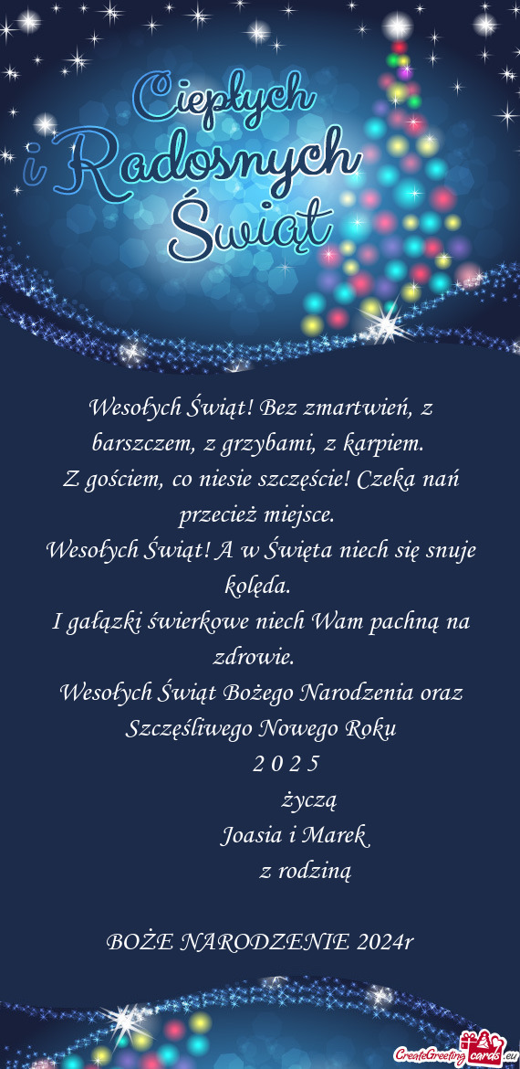 BOŻE NARODZENIE 2024r