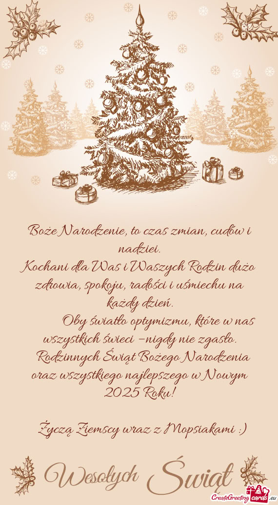 Boże Narodzenie, to czas zmian, cudów i nadziei