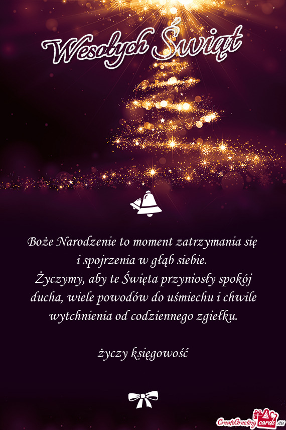 Boże Narodzenie to moment zatrzymania się