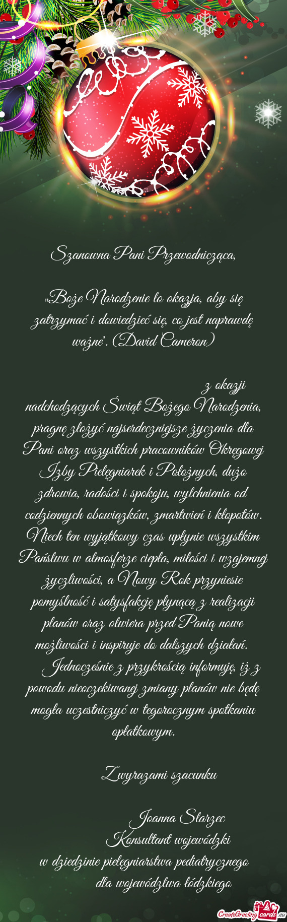 „Boże Narodzenie to okazja, aby się zatrzymać i dowiedzieć się, co jest naprawdę ważne”