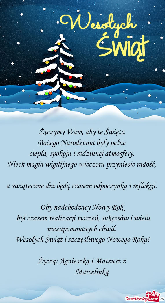 Bożego Narodzenia były pełne