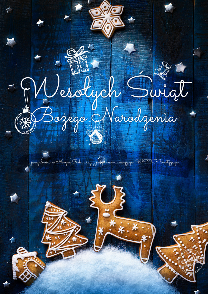Bożego narodzenia i pomyślności w Nowym Roku wraz z podziękowaniami życza WST-Klimatyzacja