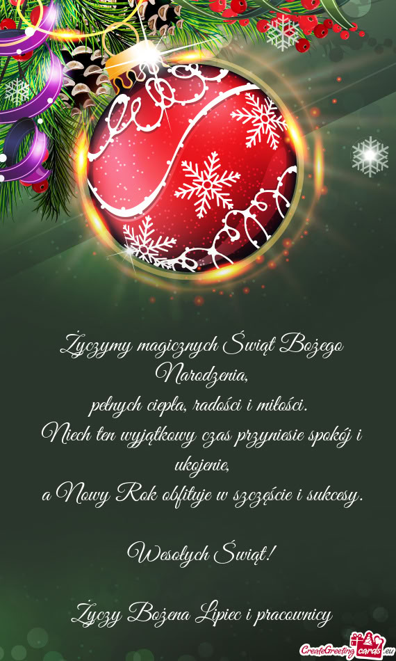 Bożena Lipiec i pracownicy