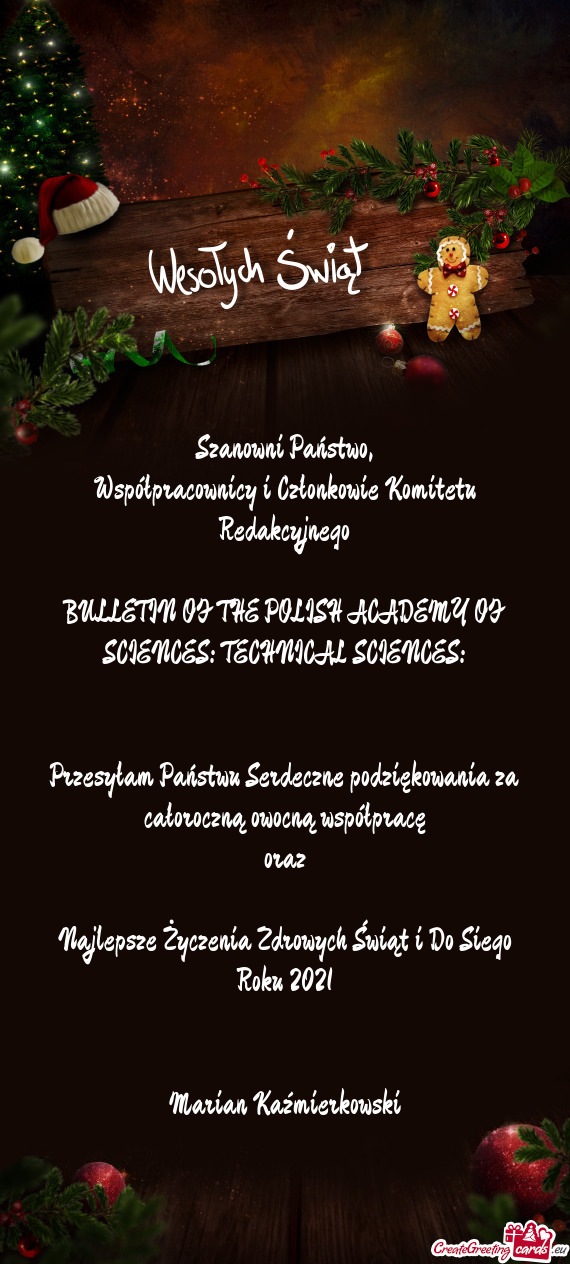 BULLETIN OF THE POLISH ACADEMY OF SCIENCES: TECHNICAL SCIENCES: