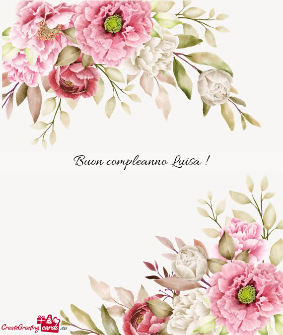 Buon compleanno Luisa