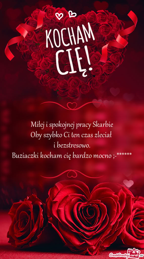 Buziaczki kocham cię bardzo mocno ;