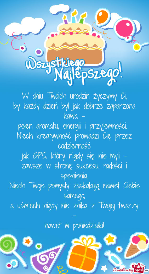 By każdy dzień był jak dobrze zaparzona kawa –