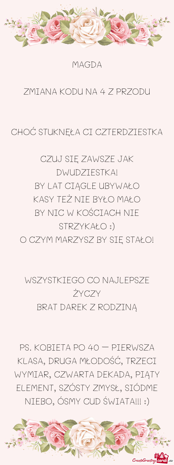 BY NIC W KOŚCIACH NIE STRZYKAŁO :)