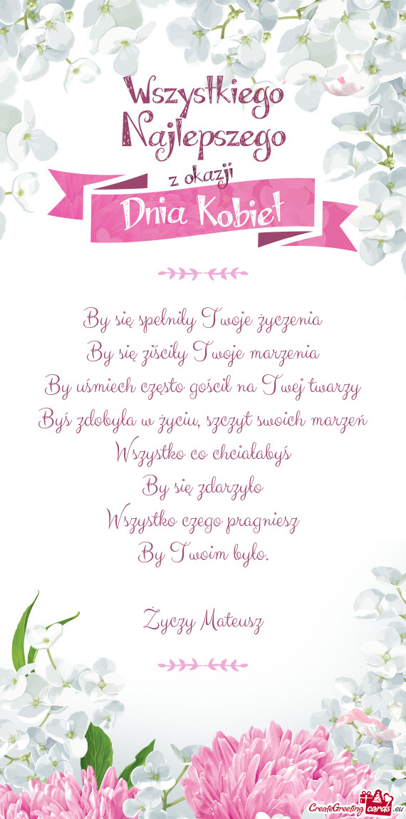 By się spełniły Twoje życzenia  By się ziściły Twoje marzenia  By