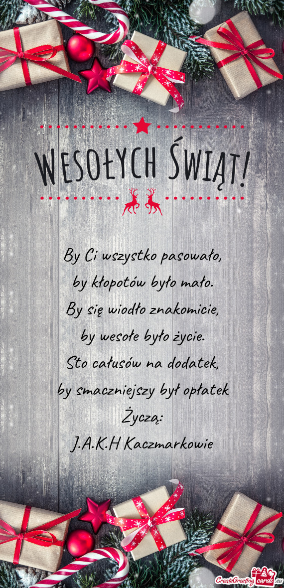 By smaczniejszy był opłatek Życzą