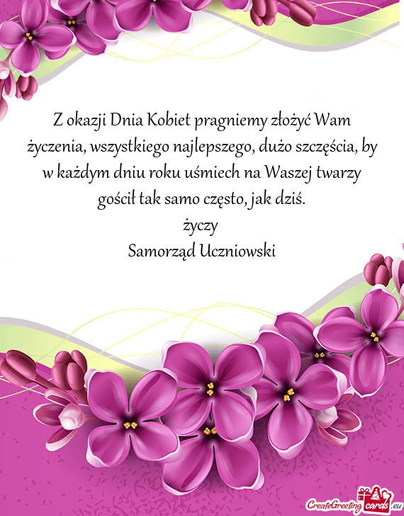 By w każdym dniu roku uśmiech na Waszej twarzy gościł tak samo często, jak dziś