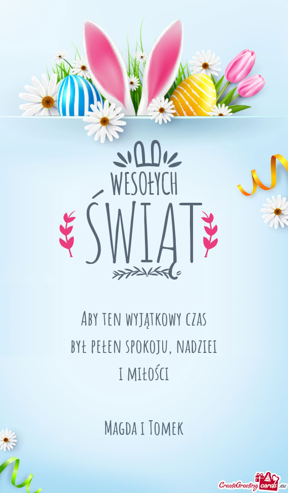 Był pełen spokoju, nadziei