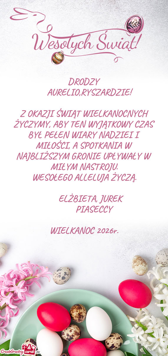 BYŁ PEŁEN WIARY NADZIEI I MIŁOŚCI, A SPOTKANIA W NAJBLIŻSZYM GRONIE UPŁYWAŁY W