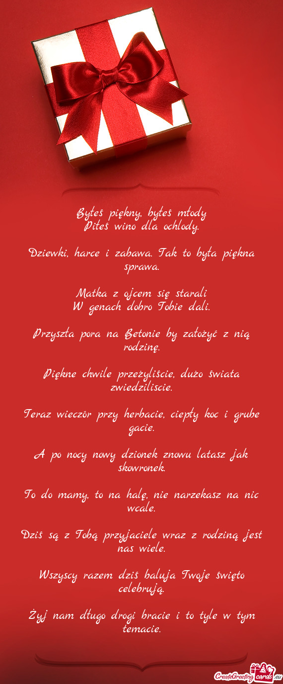 Byłeś piękny, byłeś młody