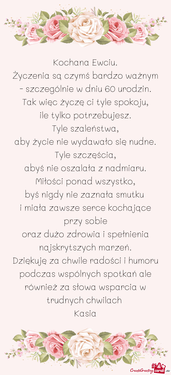 Byś nigdy nie zaznała smutku