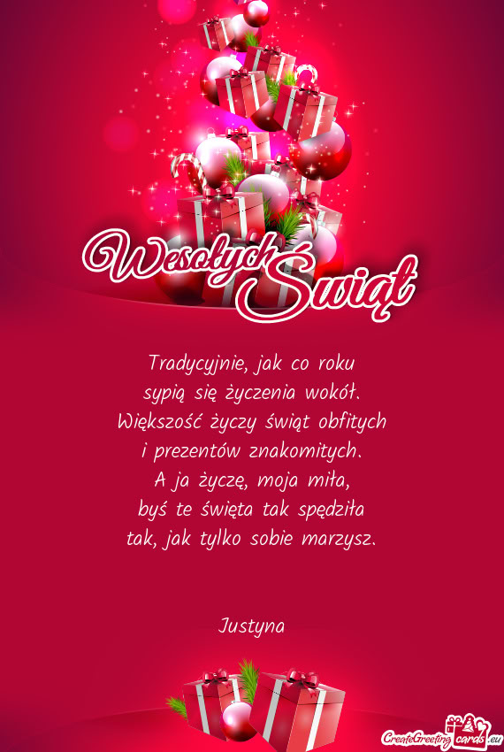 Byś te święta tak spędziła