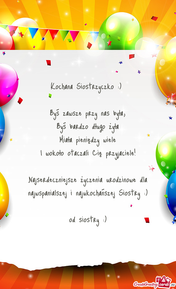 )  Byś zawsze przy nas była