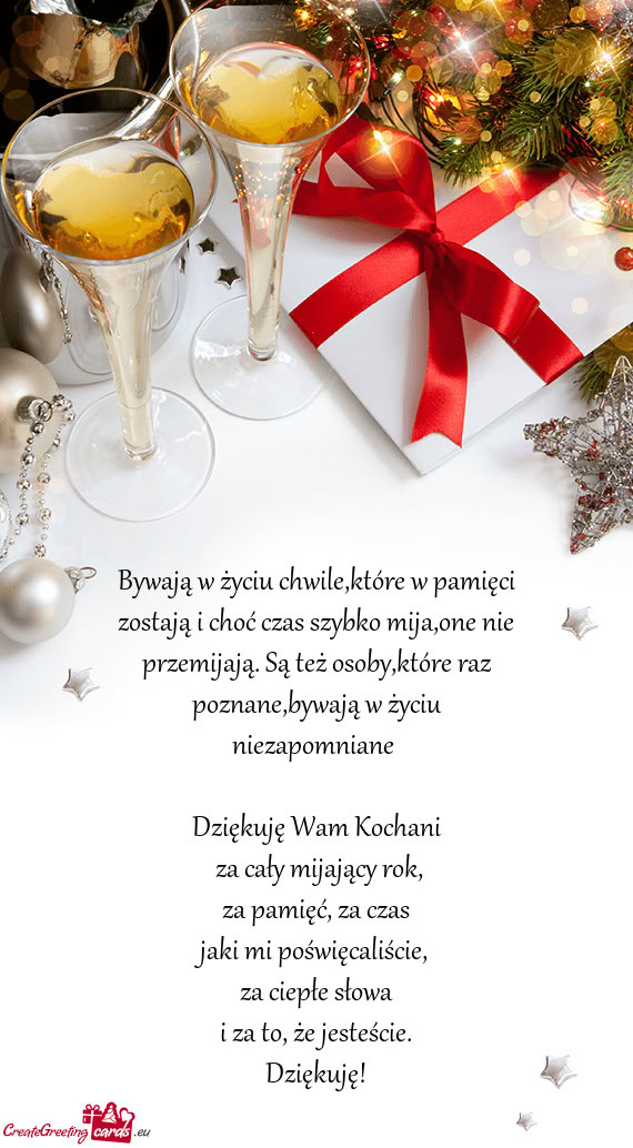 Bywają w życiu chwile,które w pamięci zostają i choć czas szybko mija,one nie przemijają. Są