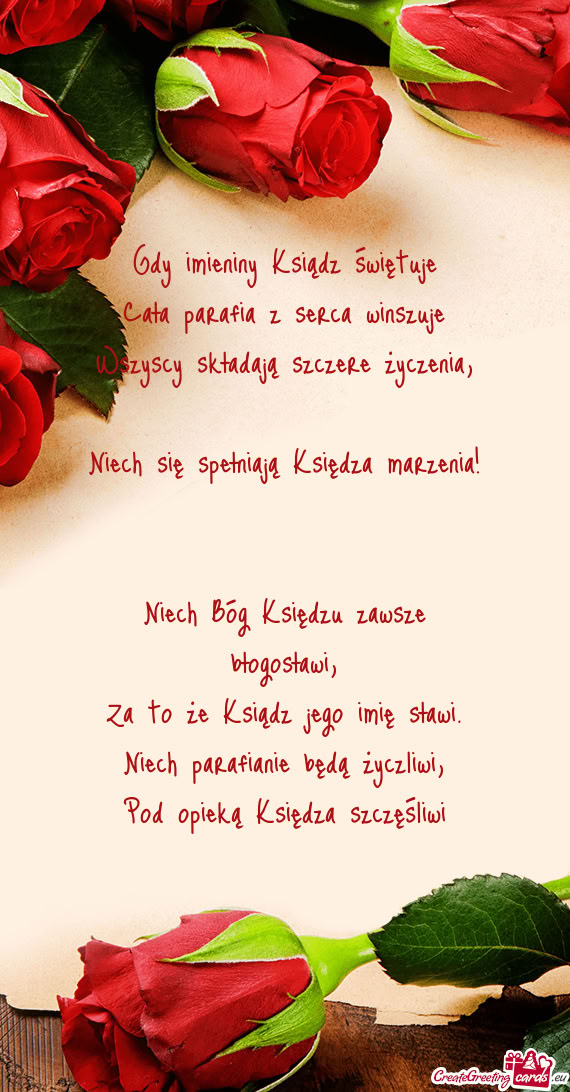 Cała parafia z serca winszuje