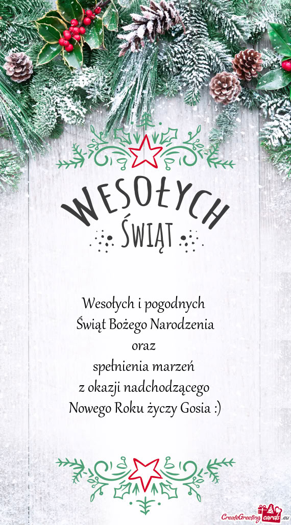 Cego Nowego Roku Gosia