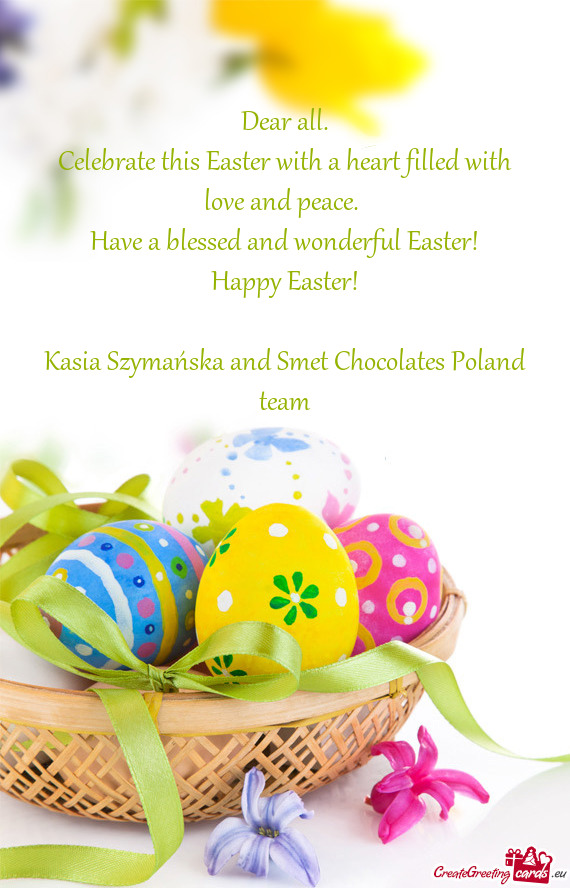 Celebrate this Easter with a heart filled with love and peace