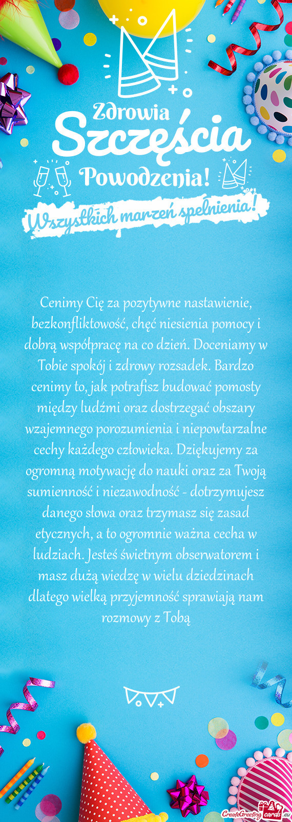 Cenimy Cię za pozytywne nastawienie, bezkonfliktowość, chęć niesienia pomocy i dobrą współpr
