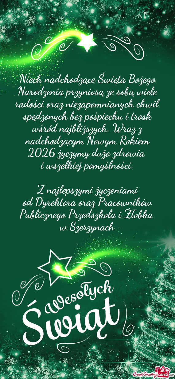 Ch chwil spędzonych bez pośpiechu i trosk wśród najbliższych. Wraz z nadchodzącym Nowym Rokiem