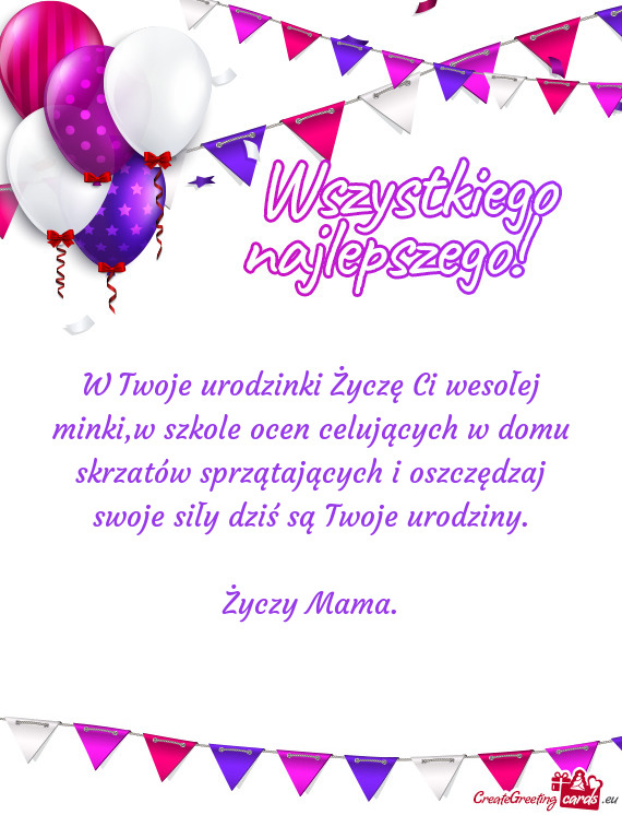 Ch i oszczędzaj swoje siły dziś są Twoje urodziny