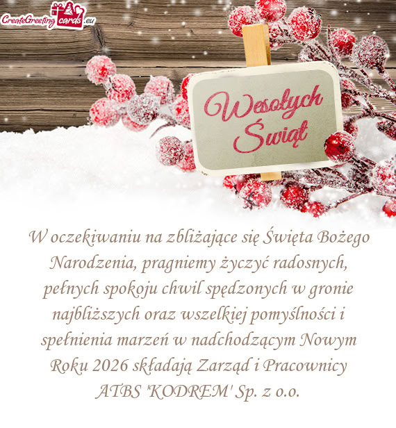 Ch spokoju chwil spędzonych w gronie najbliższych oraz wszelkiej pomyślności i spełnienia marze