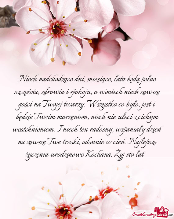 Ch zawsze gości na Twojej twarzy. Wszystko co było, jest i będzie Twoim marzeniem, niech nie ulec