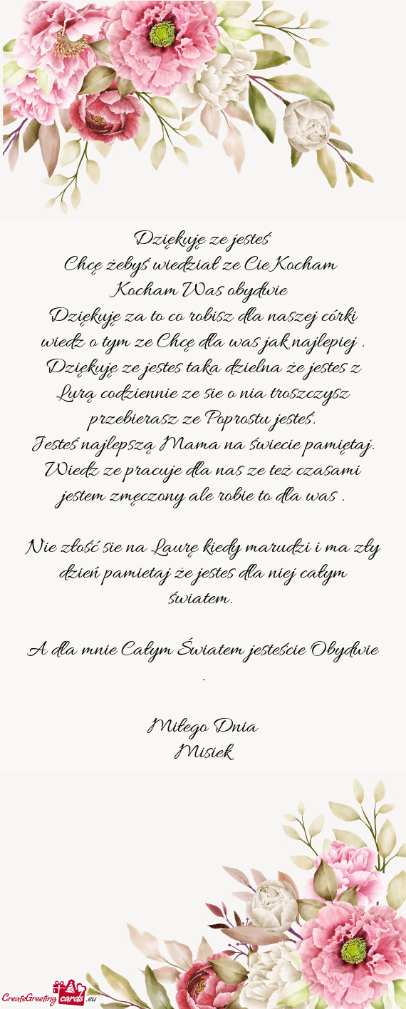 Chcę żebyś wiedział ze Cie Kocham