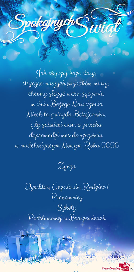 Chcemy złożyć warn życzenia