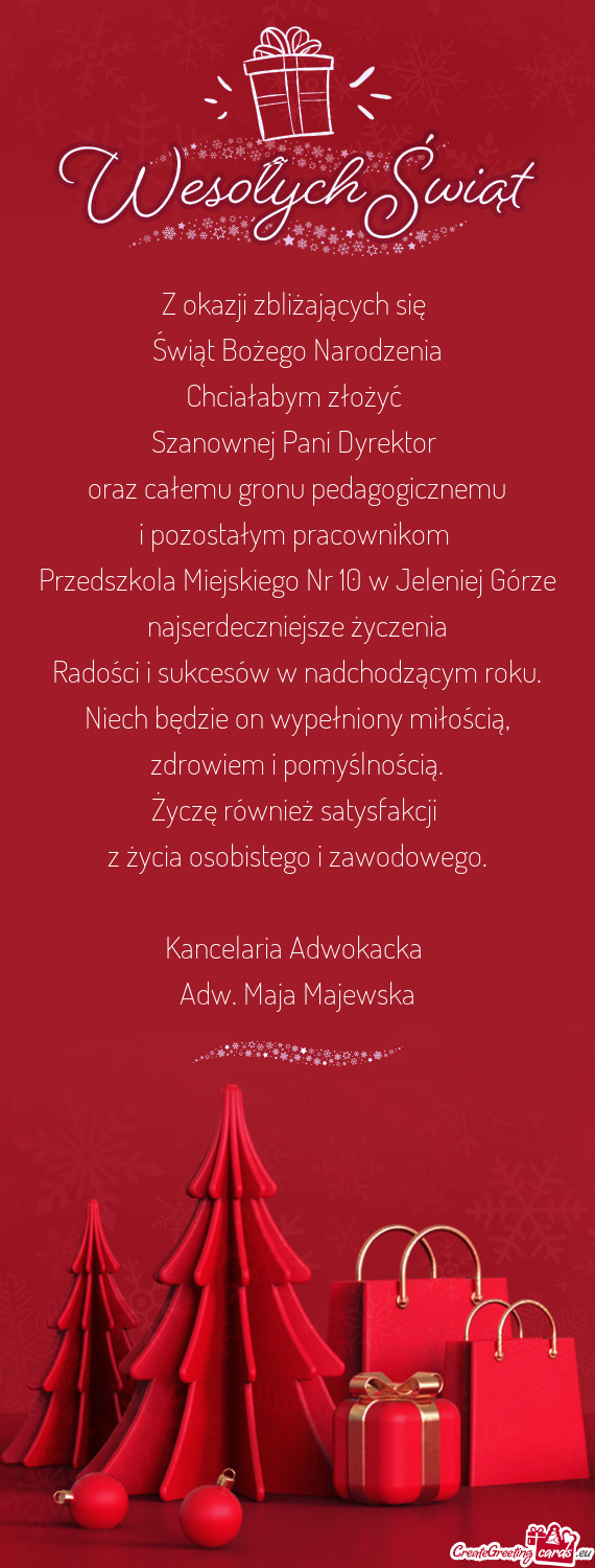 Chciałabym złożyć