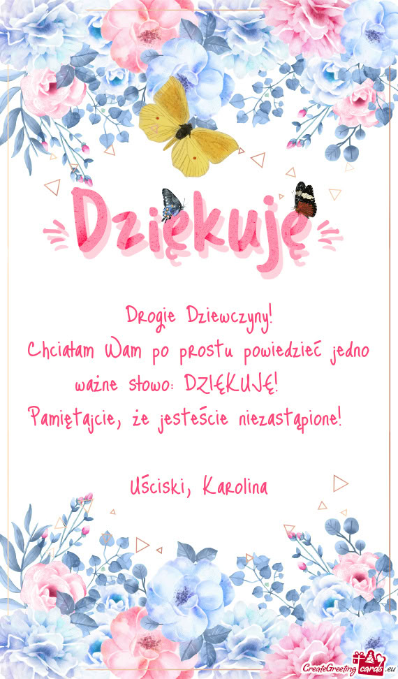 Chciałam Wam po prostu powiedzieć jedno ważne słowo: DZIĘKUJĘ! ❤️