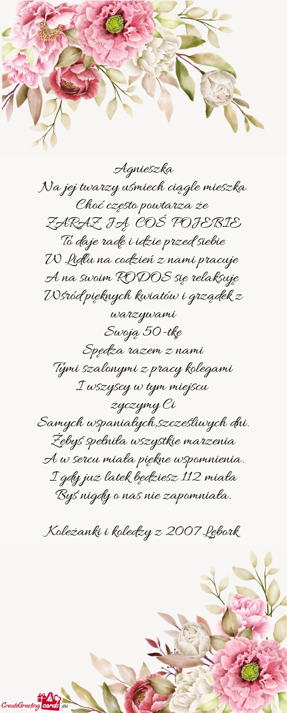 Choć często powtarza że